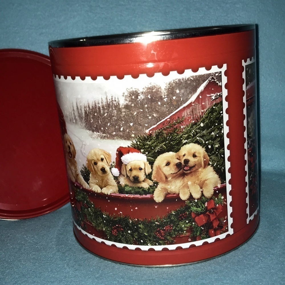CHRISTMAS TIN puppies - Picture 2 of 7